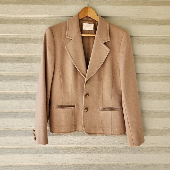 Pendleton Vintage wool tan blazer - Picture 1 of 11